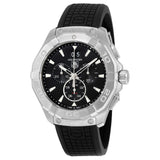 Tag Heuer Aquaracer Chronograph Black Dial Black Rubber Strap Watch for Men - CAY1110.FT6041 Buy Now By Tag Heuer
