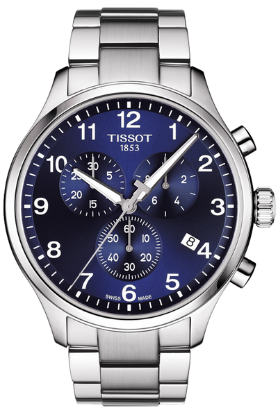 Tissot T Sport Chrono XL Classic Blue Dial Silver Steel Strap Watch For Men - T116.617.11.047.01 Buy Now By Tissot