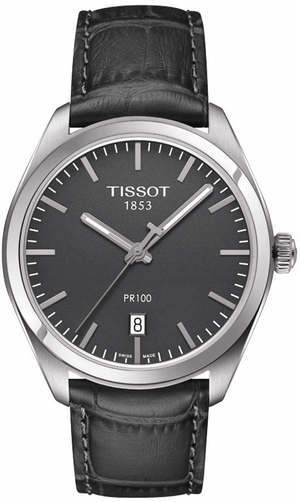Tissot PR 100 Quartz Leather Strap Watch For Men - T101.410.16.441.00 Buy Now By Tissot