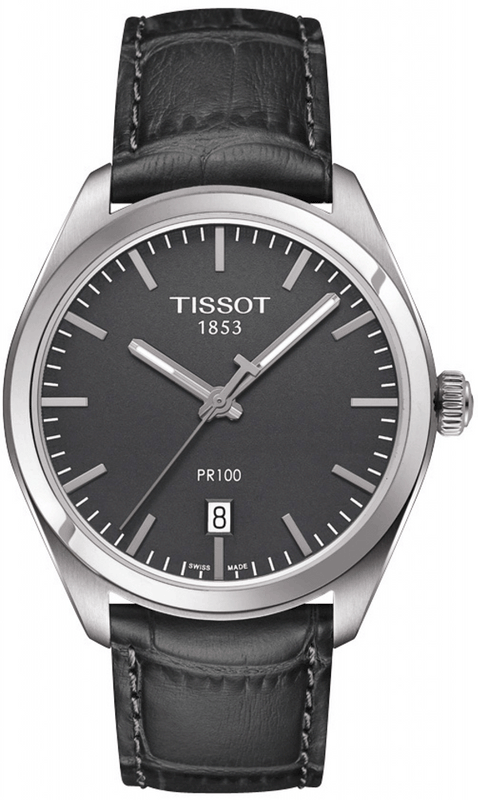 Tissot PR 100 Quartz Leather Strap Watch For Men - T101.410.16.441.00 Buy Now By Tissot