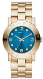 Marc Jacobs Amy Blue Dial Gold Steel Strap Watch for Women - MBM3303 Buy Now By Marc Jacobs