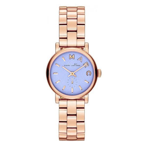 Marc Jacobs Mini Baker Blue Dial Rose Gold Steel Strap Watch for Women - MBM3285 Buy Now By Marc Jacobs
