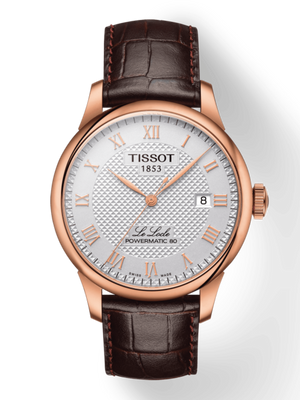 Tissot Le Locle Powermatic 80 Silver Dial Brown Leather Strap Watch For Men - T006.407.36.033.00 Buy Now By Tissot
