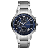 Emporio Armani Renato Chronograph Blue Dial Silver Steel Strap Watch For Men - AR11164 Buy Now By Emporio Armani