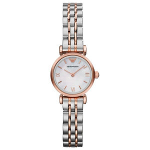 Emporio Armani Mother of Pearl Dial Two Tone Steel Strap Watch For Women - AR1689 Buy Now By Emporio Armani