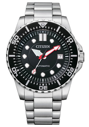 Citizen Mechanical Black Dial Silver Steel Strap Watch For Men - NJ0120-81E Buy Now By Citizen