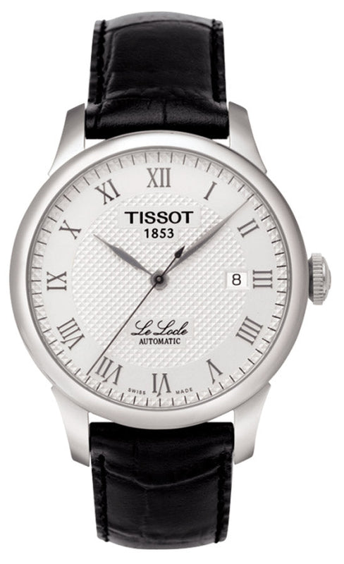 Tissot T Classic Le Locle Automatic Silver Dial Black Leather Strap Watch For Men - T41.1.423.33 Buy Now By Tissot