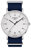 Tissot T Classic Everytime Large White Dial Blue NATO Strap Watch For Men - T109.610.17.037.00