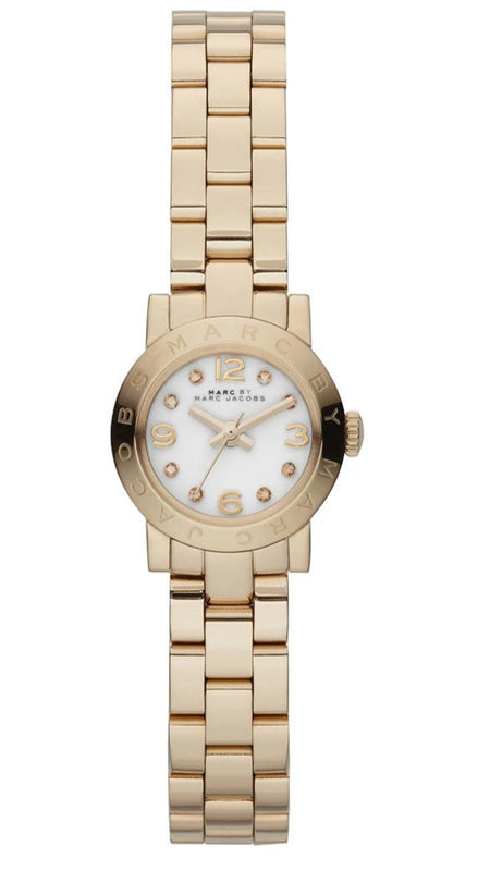 Marc Jacobs Amy Dinky White Dial Gold Steel Strap Watch for Women - MBM3226 Buy Now By Marc Jacobs