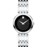 Movado Esperanza 28mm Black Dial Silver Steel Strap Watch For Women - 0607051 Buy Now By Movado