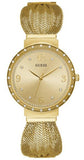 Guess Chiffon Gold Dial Gold Mesh Bracelet Watch For Women - W1083L2 Buy Now By Guess