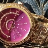 Michael Kors Lauryn Pink Dial Rose Gold Steel Strap Watch for Women - MK3722 Buy Now By Michael Kors