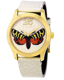 Gucci G Timeless Butterfly White Dial White Leather Strap Watch For Women - YA1264062 Buy Now By Gucci