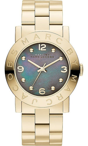 Marc Jacobs Amy Black Dial Gold Steel Strap Watch for Women - MBM3273 Buy Now By Marc Jacobs