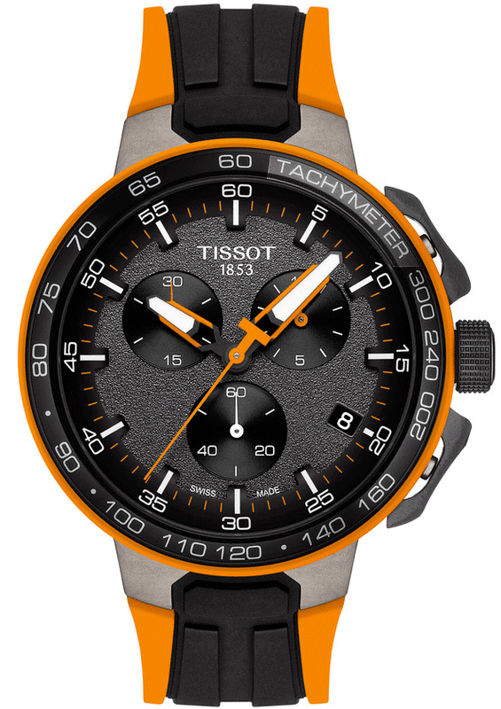 Tissot T Race Cycling Chronograph Black Dial Two Tone Rubber Strap Watch For Men - T111.417.37.441.04 Buy Now By Tissot