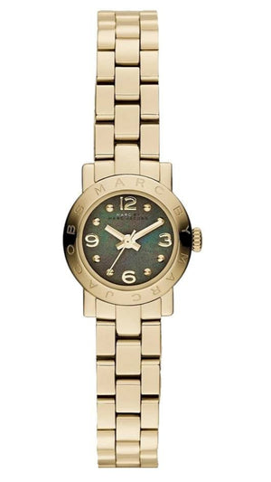 Marc Jacobs Amy Mother of Pearl Black Dial Gold Steel Strap Watch for Women - MBM3275 Buy Now By Marc Jacobs