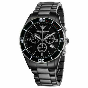 Emporio Armani Black Ceramic Chronograph Black Dial Watch For Men - AR1421 Buy Now By Emporio Armani