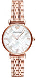 Emporio Armani Mother of Pearl Dial Rose Gold Steel Strap Watch For Women - AR11110 Buy Now By Emporio Armani