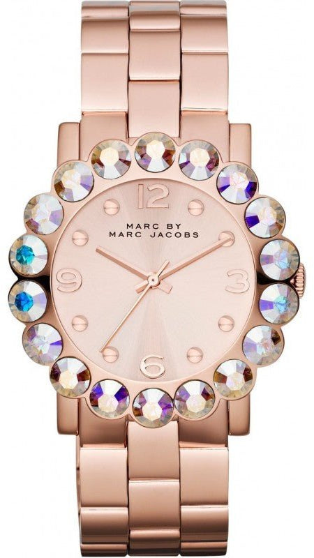 Marc Jacobs Amy Rose Gold Dial Rose Gold Steel Strap Watch for Women - MBM3223 Buy Now By Marc Jacobs