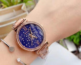 Michael Kors Darci Blue Dial Rose Gold Steel Strap Watch for Women - MK3728 Buy Now By Michael Kors