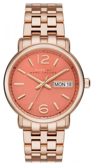 Marc Jacobs Fergus Orange Dial Rose Gold Steel Strap Watch for Women - MBM8648 Buy Now By Marc Jacobs