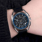 Maserati Trimarano Chronograph Black Dial Black Leather Strap Watch For Men - R8871632001 Buy Now By Maserati
