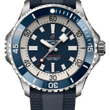 Breitling Superocean Automatic 46 Blue Dial Blue Rubber Strap Watch for Men - A17378E71C1S1 Buy Now By Breitling