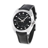 Gucci GG2570 Quartz Black Dial Black Leather Strap Watch For Men - YA142307 Buy Now By Gucci
