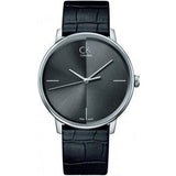 Calvin Klein Accent Black Dial Black Leather Strap Watch for Men - K2Y211C3 Buy Now By Calvin Klein