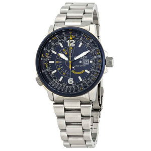 Citizen Promaster Nighthawk Eco Drive Navy Blue Dial Silver Steel Strap Watch For Men - BJ7006-56L Buy Now By Citizen