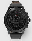 Tommy Hilfiger Lars Chronograph Black Dial Black Leather Strap Watch For Men - 1792062 Buy Now By Tommy Hilfiger