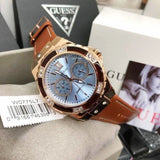 Guess Limelight Quartz White Dial Brown Leather Strap Watch For Women - W0775L7 Buy Now By Guess