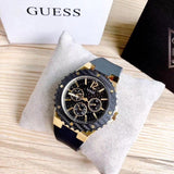 Guess Overdrive Black Dial Black Rubber Strap Watch for Women - W0149L4 Buy Now By Guess