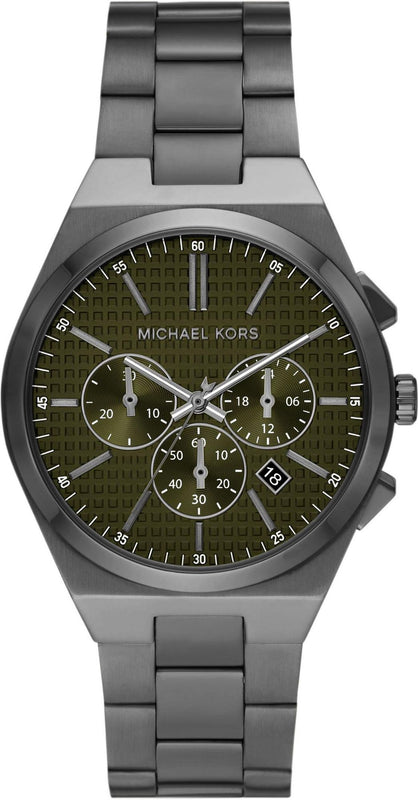 Michael Kors Lennox Chronograph Black Dial Grey Steel Strap Watch For Men - MK9118 Buy Now By Michael Kors