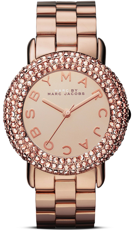 Marc Jacobs Marci Crystals Rose Gold Dial Rose Gold Steel Strap Watch for Women - MBM3192 Buy Now By Marc Jacobs