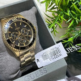 Guess BFF Multifunction Black Dial Gold Steel Strap Watch for Women - W0231L3 Buy Now By Guess