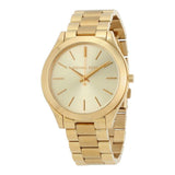 Michael Kors Slim Runway Gold Dial Gold Stainless Steel Strap Watch for Women - MK3179 Buy Now By Michael Kors