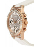 Guess Moonlight Diamonds White Dial White Rubber Strap Watch for Women - GW0257L2 Buy Now By Guess