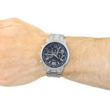 Guess Horizon Chronograph Quartz Blue Dial Silver Steel Strap Watch for Men - W0379G3 Buy Now By Guess