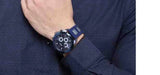 Guess Velocity Chronograph Blue Dial Blue Rubber Steel Strap Watch for Men - W0599G4 Buy Now By Guess