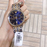 Emporio Armani Classic Blue Dial Two Tone Steel Strap Watch For Men - AR1847 Buy Now By Emporio Armani