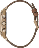 Guess Analog Multifunction White Dial Brown Leather Strap Watch for Men - GW0262G3 Buy Now By Guess