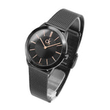 Calvin Klein Minimal Black Dial Black Mesh Bracelet Watch for Women - K3M22421 Buy Now By Calvin Klein
