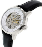 Fossil Townsman Automatic Skeleton White Dial Black Leather Strap Watch for Men - ME3085 Buy Now By Fossil
