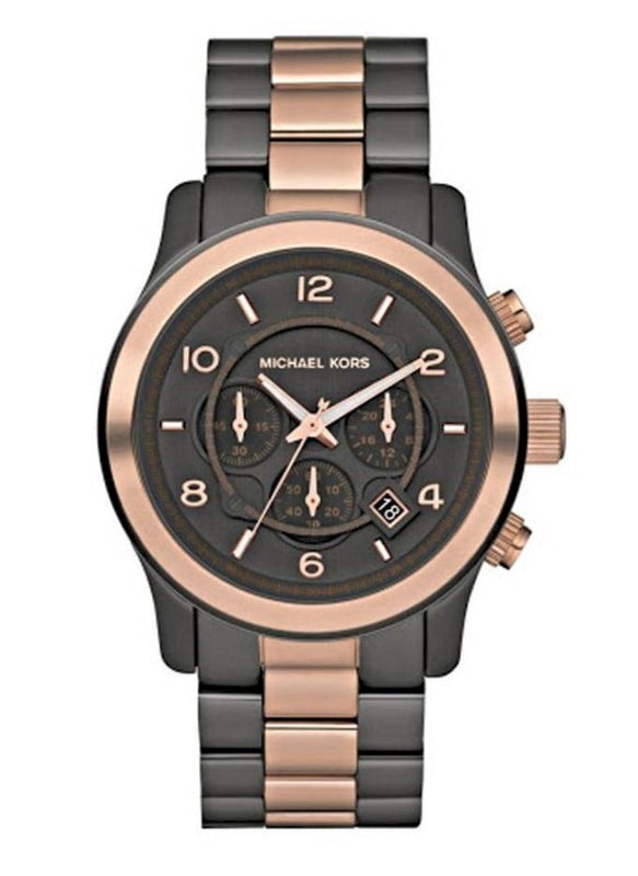 Michael Kors Runway Chronograph Grey Dial Two Tone Steel Strap Unisex Watch - MK8189 Buy Now By Michael Kors