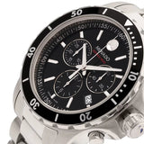 Movado Series 800 Chronograph Black Dial Silver Steel Strap Watch For Men - 2600142 Buy Now By Movado