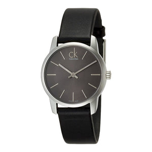 Calvin Klein City Black Dial Black Leather Strap Watch For Women - K2G23107 Buy Now By Calvin Klein
