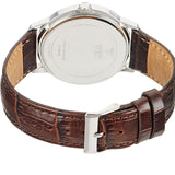 Guess Wafer Quartz White Dial Brown Leather Strap Watch For Men - W70016G2 Buy Now By Guess