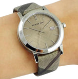 Burberry The City Nova Beige Dial Grey Leather Strap Watch for Women - BU9023 Buy Now By Burberry