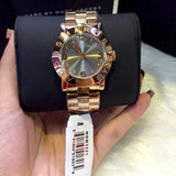 Marc Jacobs Amy Glitz Brown Dial Rose Gold Steel Strap Watch for Women - MBM3221 Buy Now By Marc Jacobs